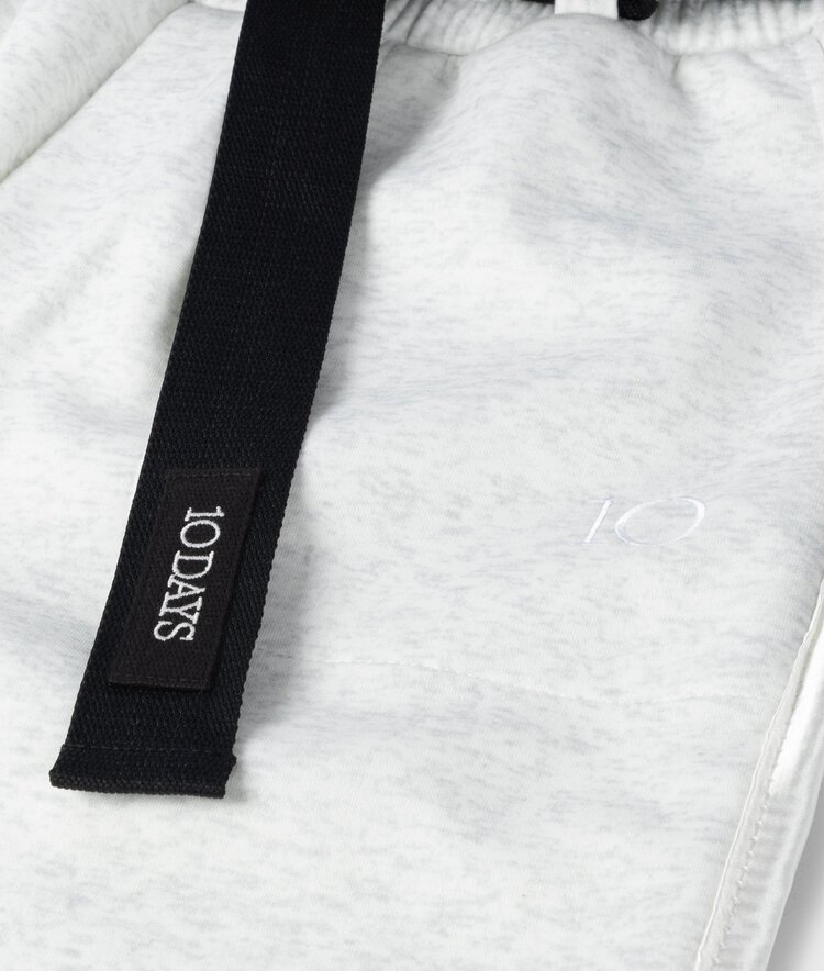 10DAYS Belted pants neoprene white melee 10Days