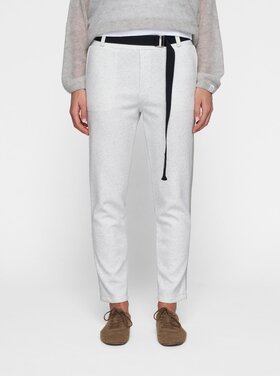 10DAYS Belted pants neoprene white melee