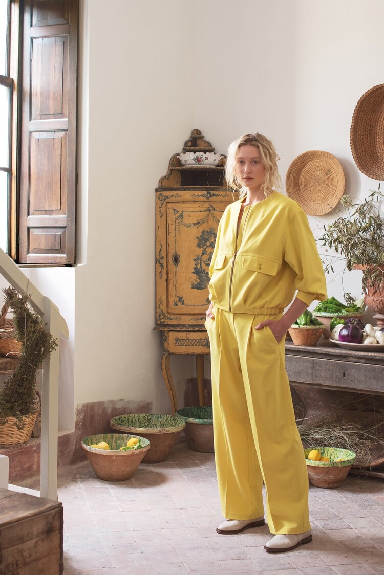 Jacket uni mimosa yellow Summum Woman