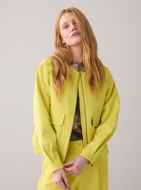 Summum Woman Ruimvallend bomberjack met klepzakjes mimosa yellow
