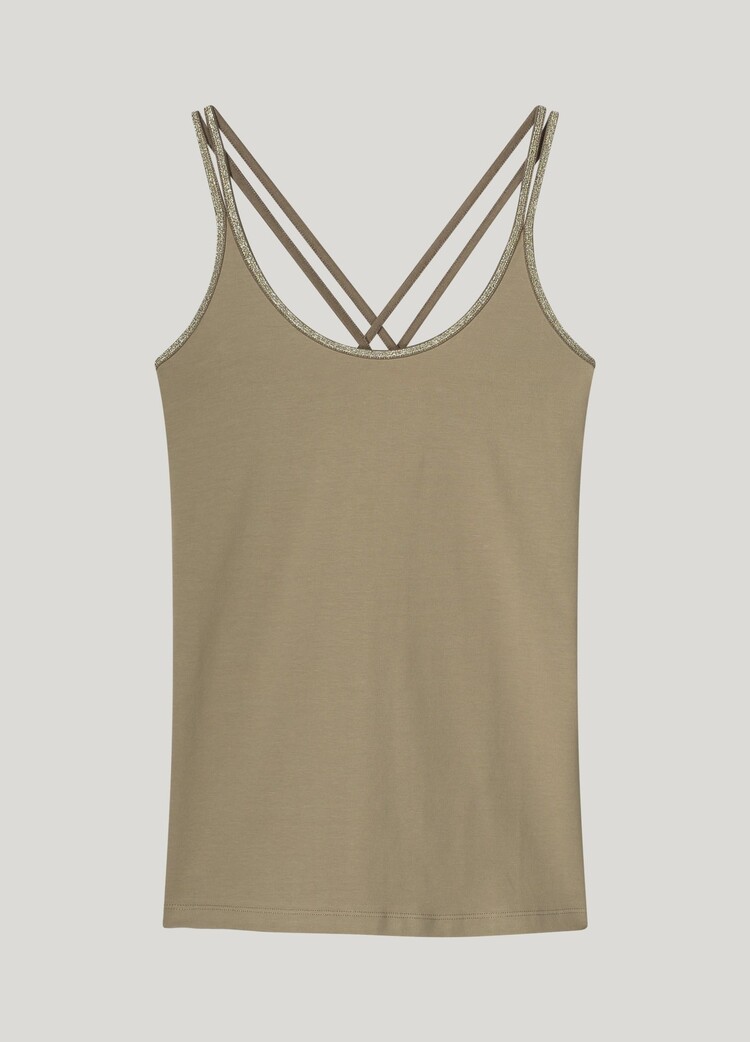 Summum Woman Singlet fine straps khaki Summum Woman