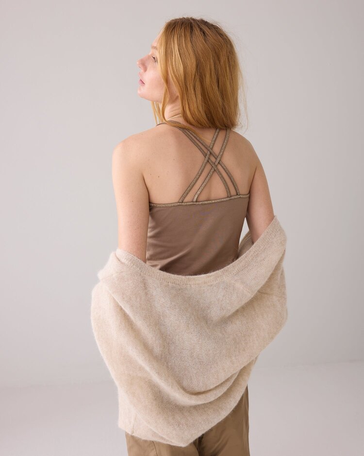 Summum Woman Singlet fine straps khaki Summum Woman