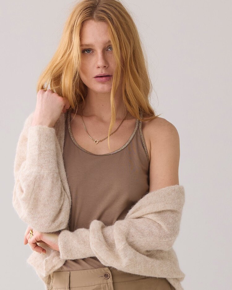 Summum Woman Singlet fine straps khaki Summum Woman