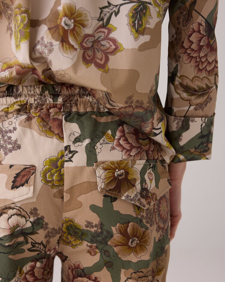 Trousers camouflage flowers multicolour Summum Woman
