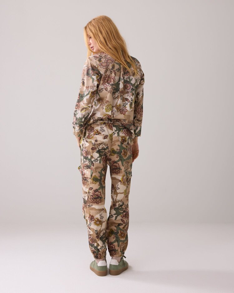 Trousers camouflage flowers multicolour Summum Woman