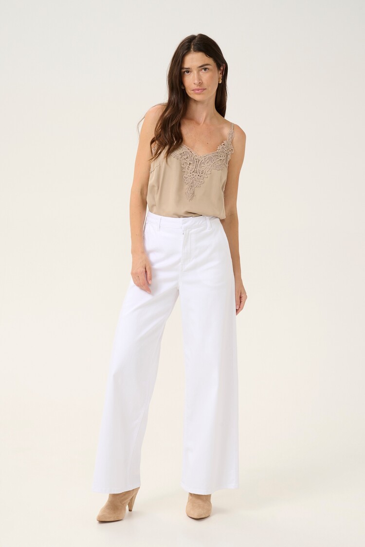 CRVisti colored denim pant snow white 32 Cream