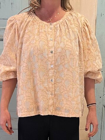 Dame Blanche Irene shirt damast gold