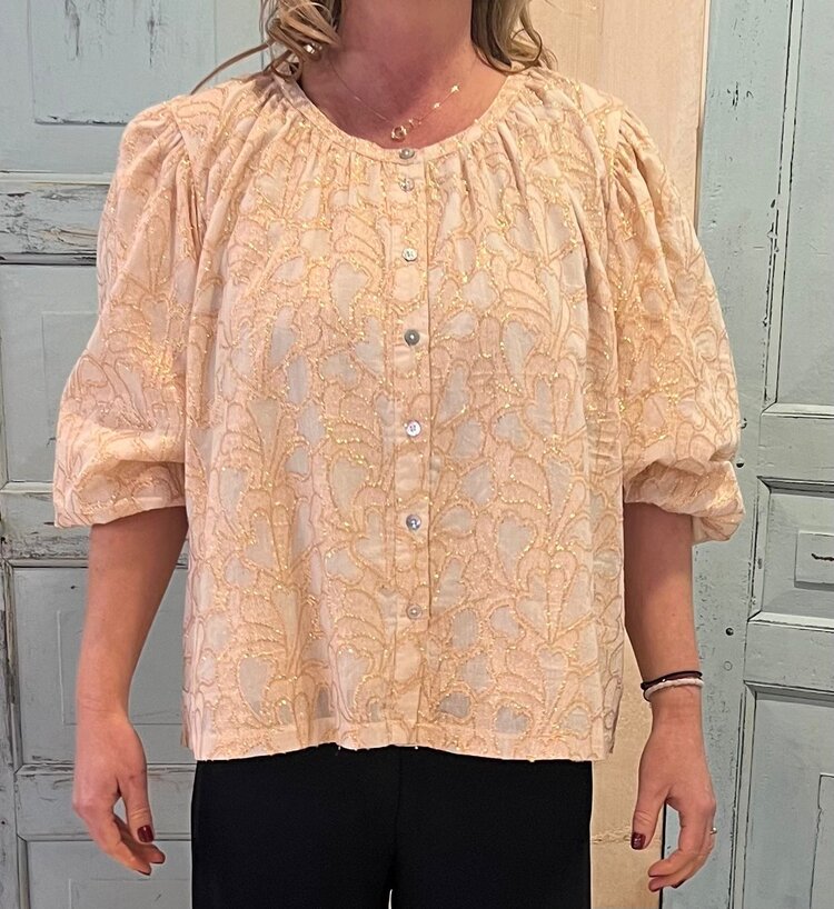 Dame Blanche Irene shirt damast gold Dame Blanche