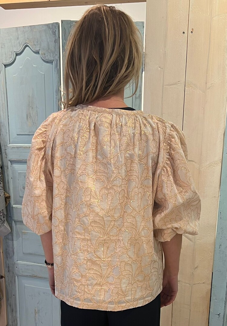 Dame Blanche Irene shirt damast gold Dame Blanche