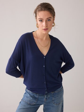 Summum Woman Cardigan viscose blend knit navy noir