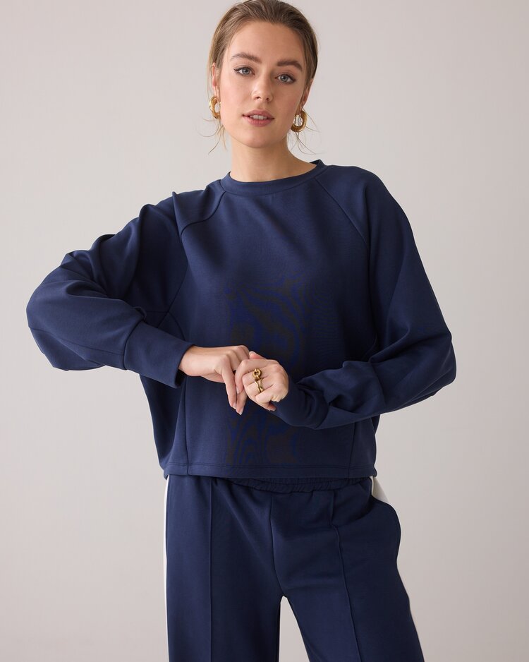 Summum Woman Longsleeve top soft scuba navy noir Summum Woman