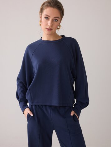 Summum Woman Longsleeve top soft scuba navy noir