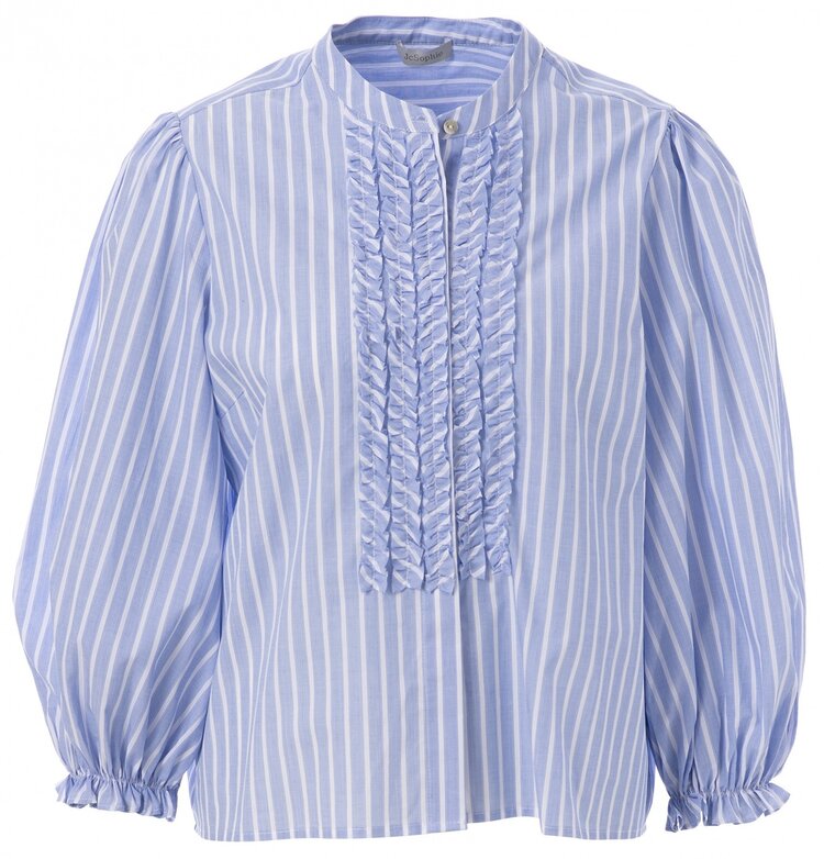 JcSophie Gabi blouse light blue stripes JcSophie