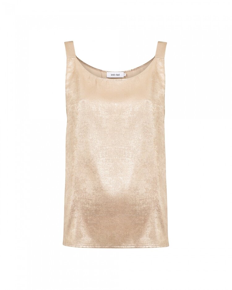 Knit-ted Bella top gold Knit-ted