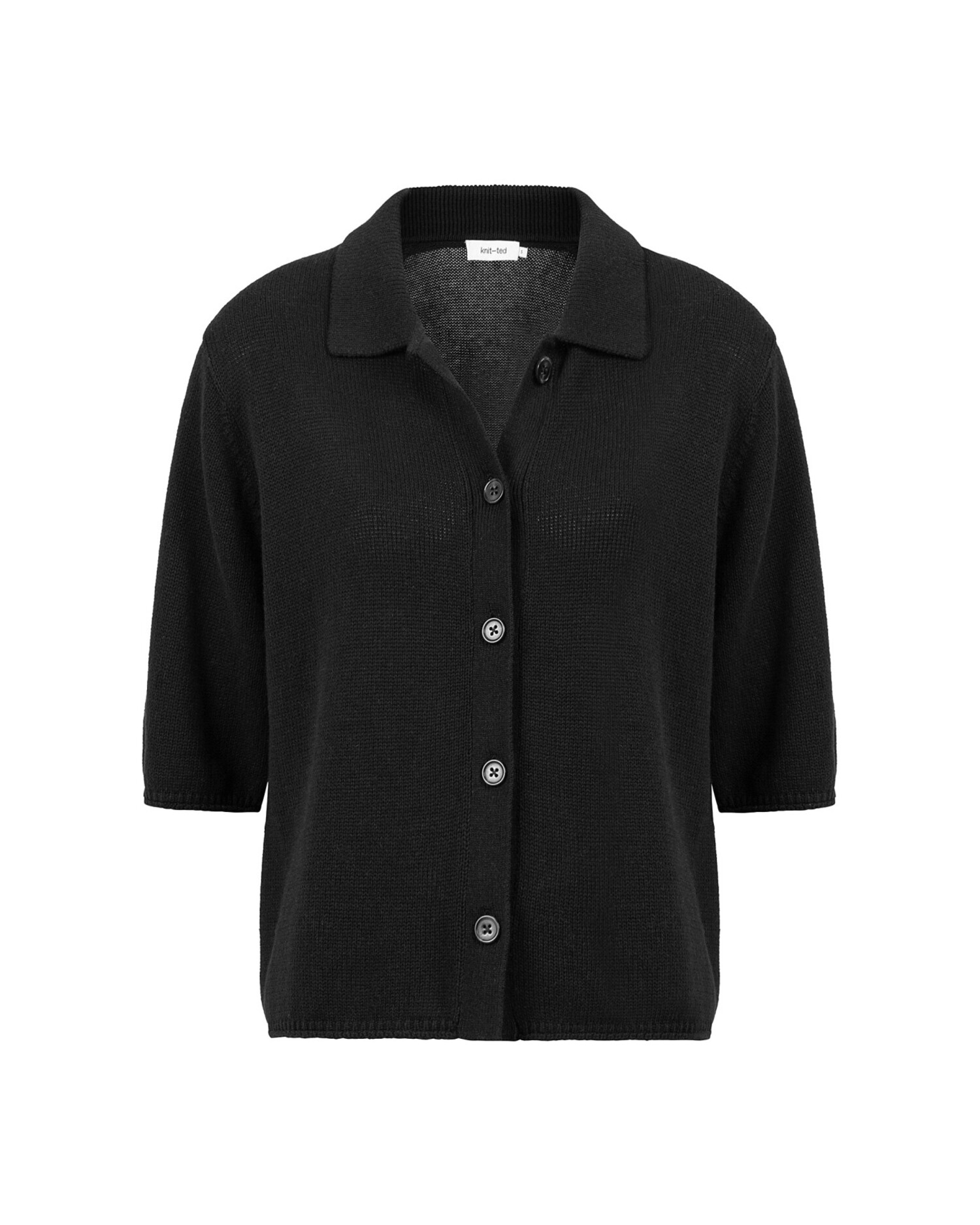 Knit-ted Yoshi cardigan black Knit-ted - Maurits & Mulder
