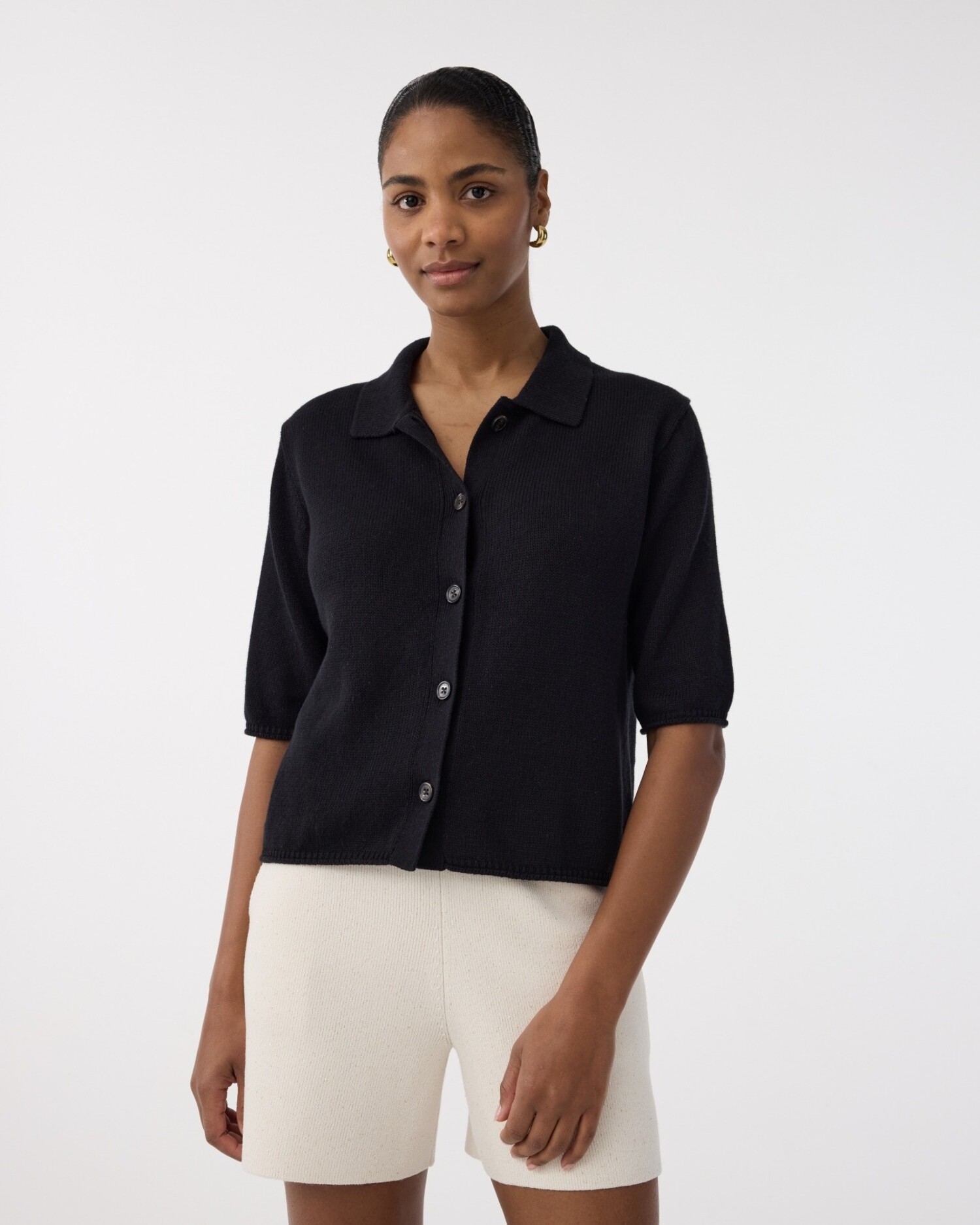 Knit-ted Yoshi cardigan black Knit-ted - Maurits & Mulder