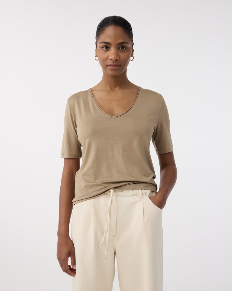 Knit-ted Brooklyn top khaki Knit-ted