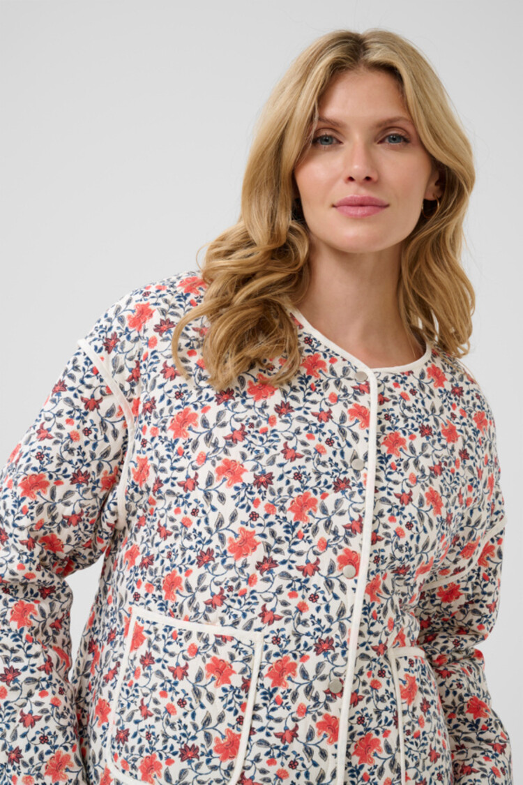 CRNaomi jacket porcelain rose flower Cream