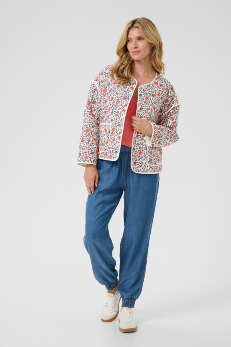 CRNaomi jacket porcelain rose flower Cream