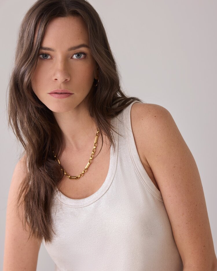 Summum Woman Rib tanktop cotton ivory Summum Woman