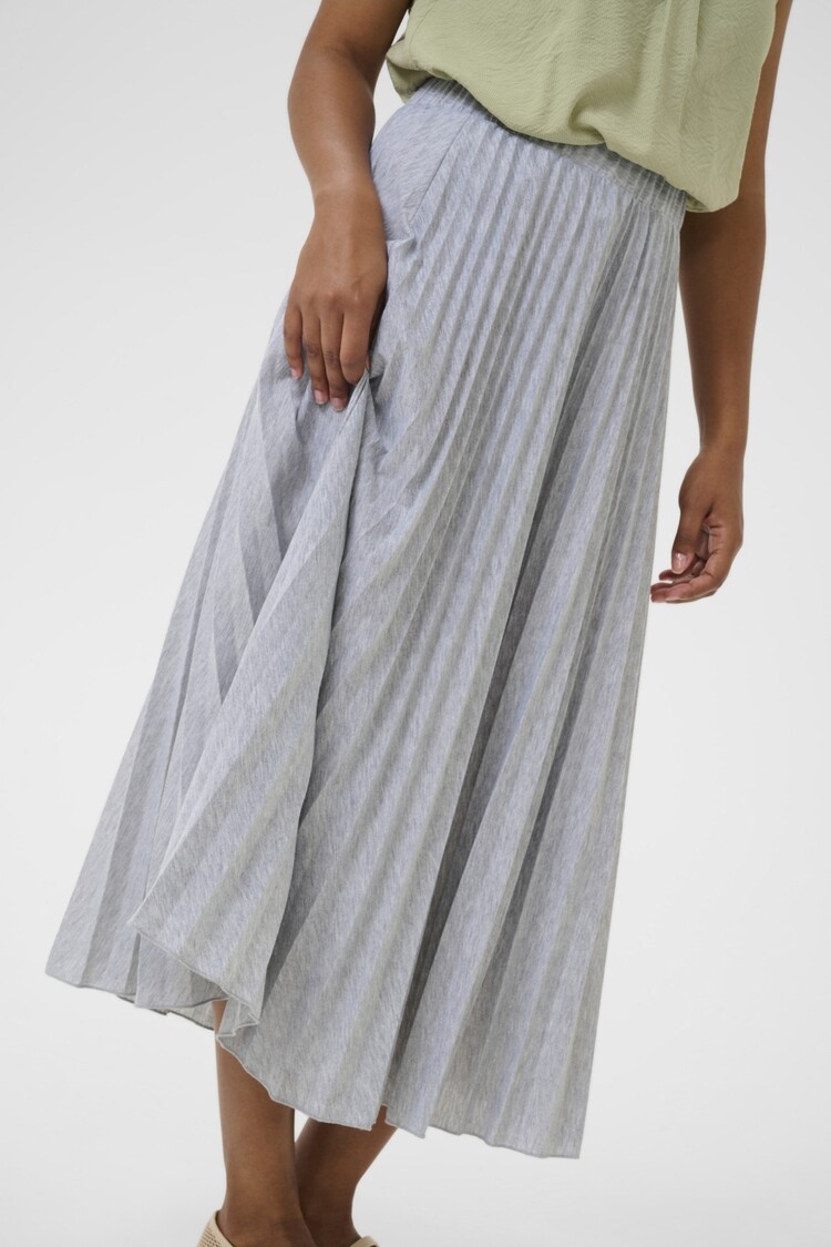 Cream CRFolo plissé skirt light grey melange Cream