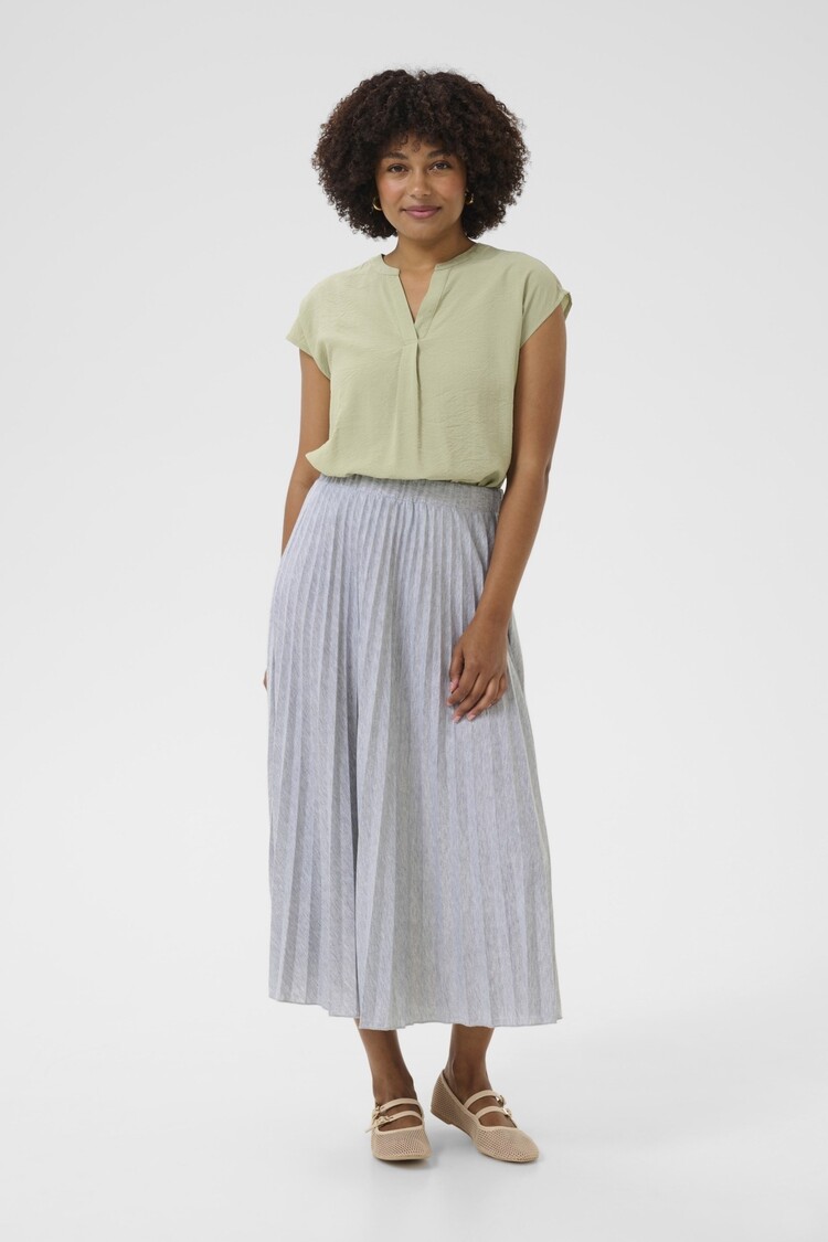 Cream CRFolo plissé skirt light grey melange Cream