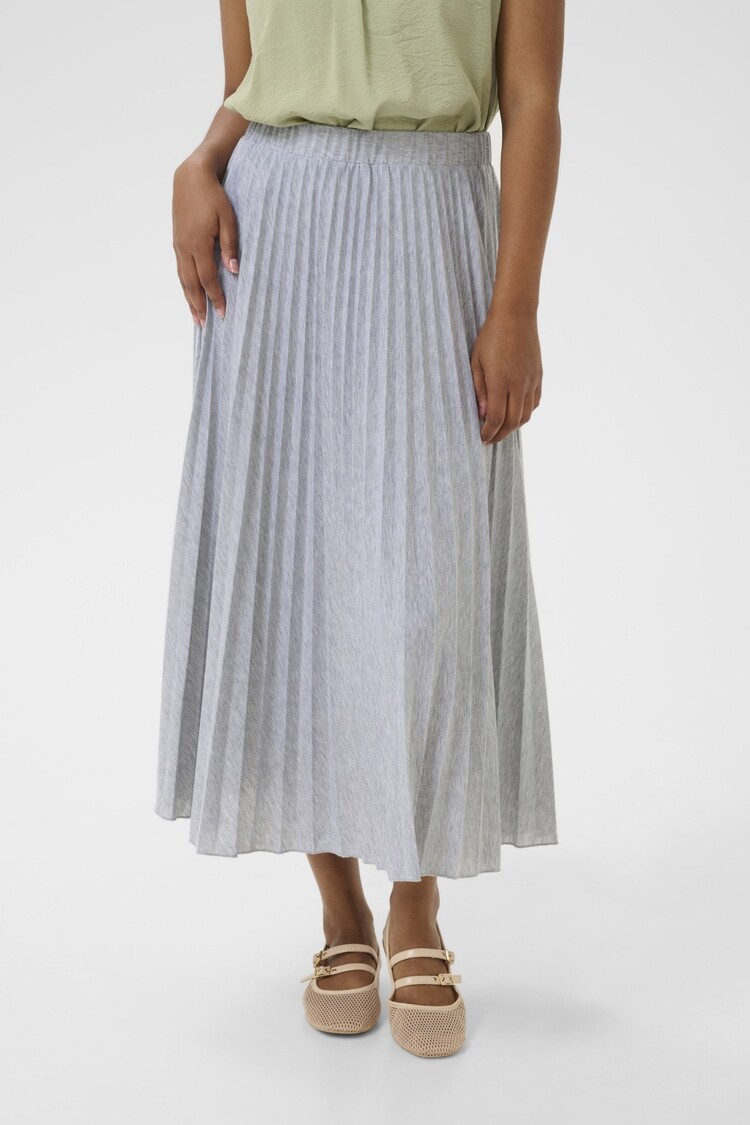 Cream CRFolo plissé skirt light grey melange Cream