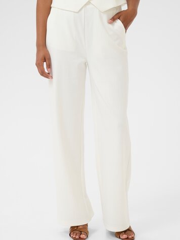 Cream Anett wide pant marshmallow