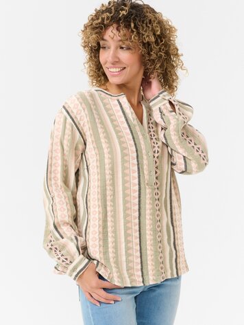 Sola blouse tea jacquard