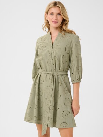 Cream Delia short dress tea