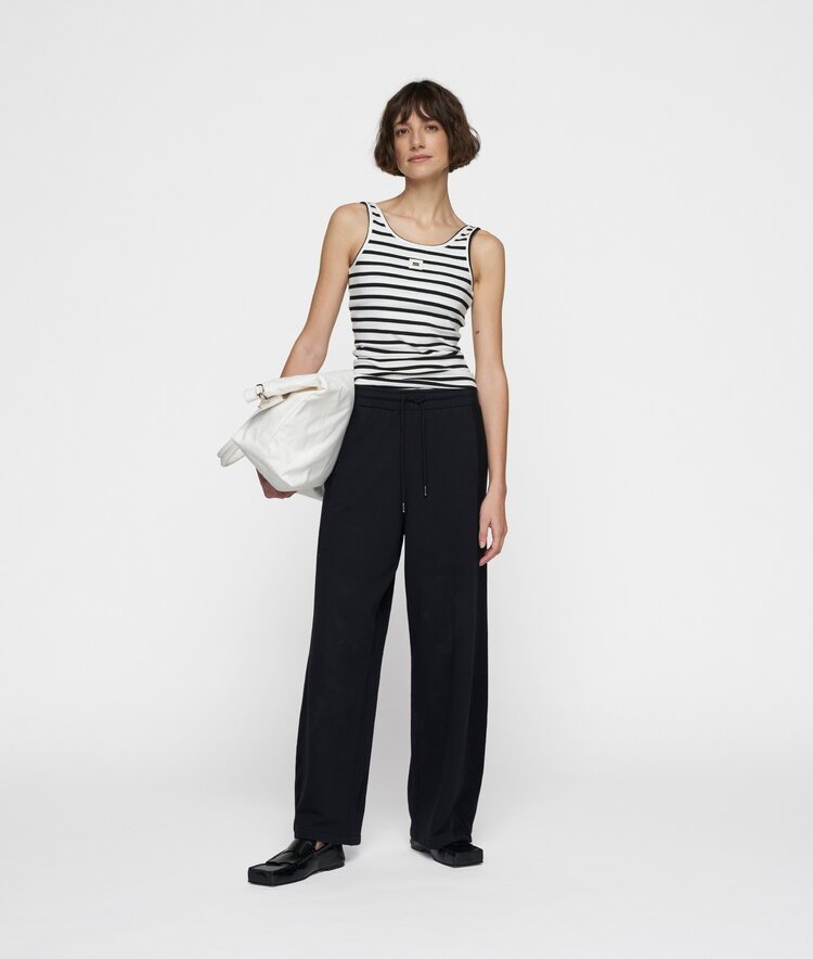 10DAYS Ballet top back scoop stripes ecru/black 10Days