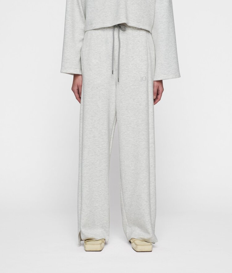 10DAYS Soft scuba pants white grey melee 10Days