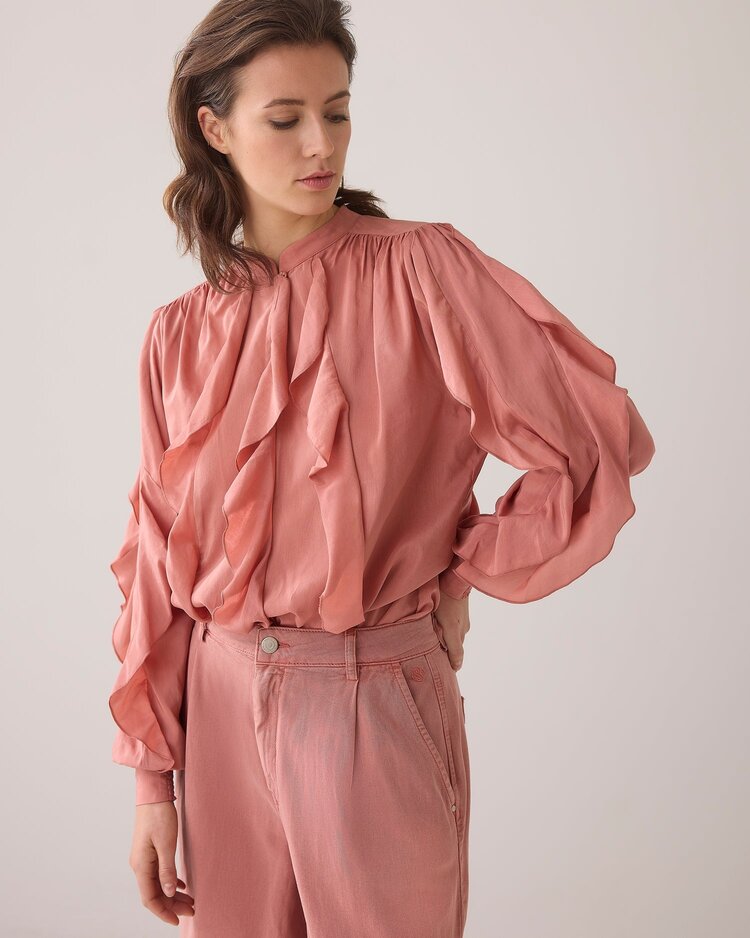 Summum Woman Wideleg pant sway tencel sephia blush Summum Woman