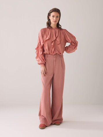 Summum Woman Wideleg pant sway tencel sephia blush