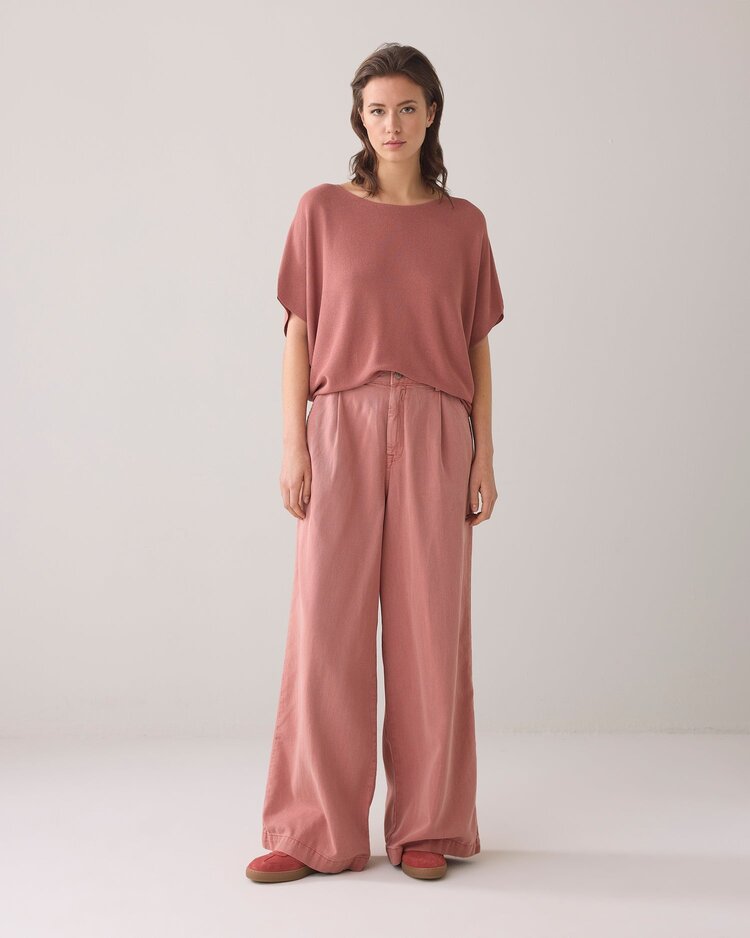 Summum Woman Wideleg pant sway tencel sephia blush Summum Woman