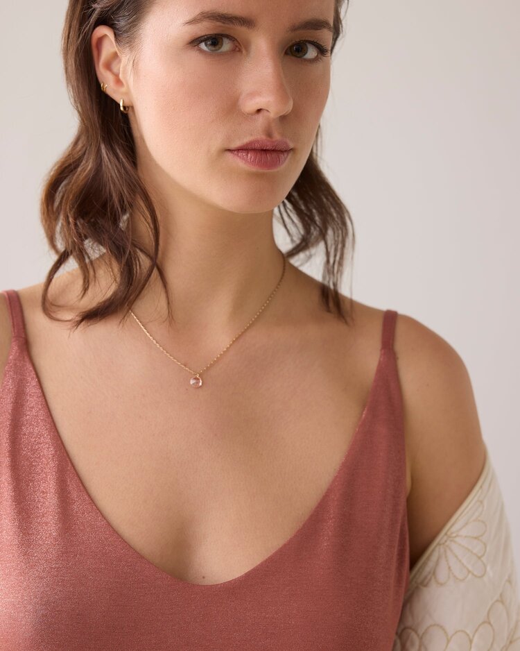 Summum Woman Reversible singlet met foilprint sephia blush Summum Woman