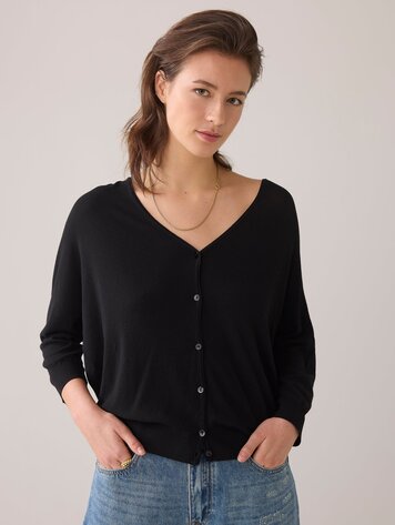 Summum Woman Cardigan viscose blend knit black