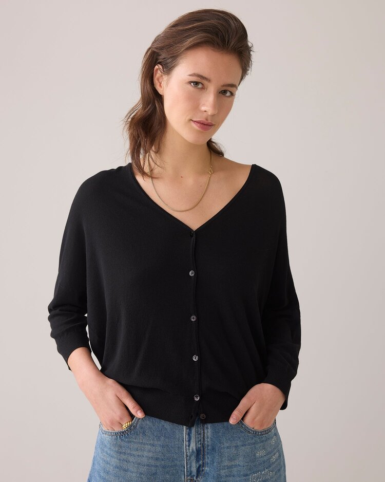 Summum Woman Cardigan viscose blend knit black Summum Woman