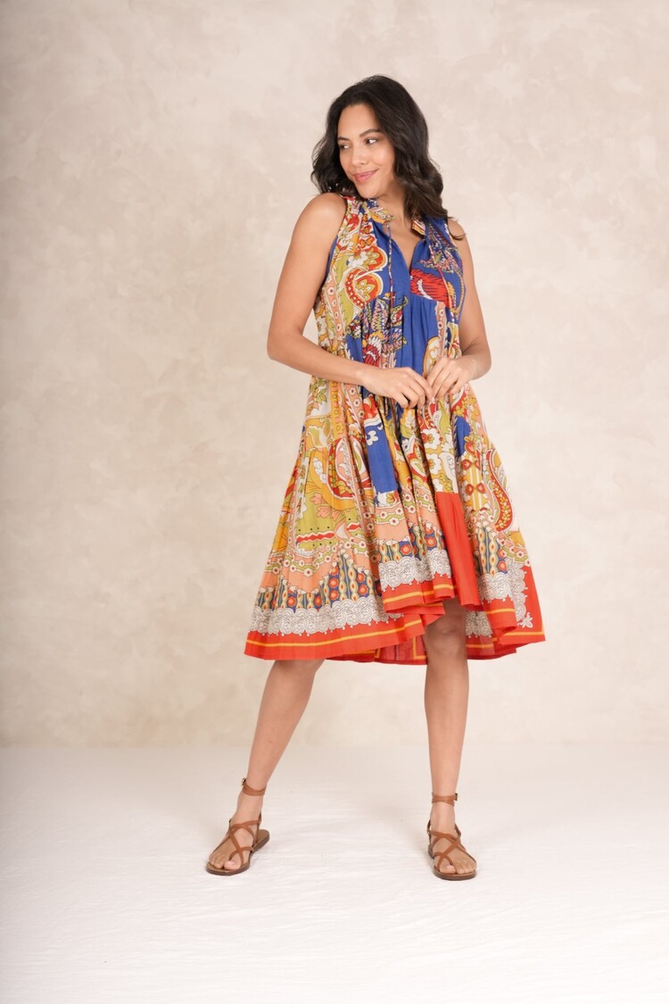 One Hundred Stars Frill Dress Carnival Cobalt One Hundred Stars