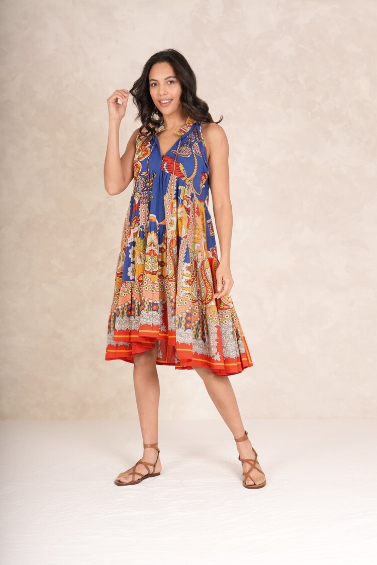 One Hundred Stars Frill Dress Carnival Cobalt One Hundred Stars