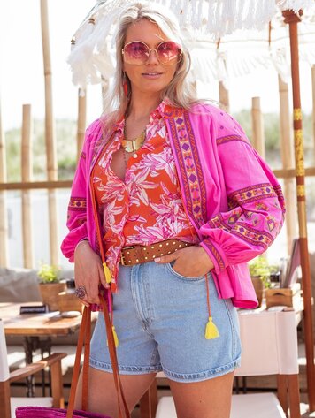 Pink Embroidery Jacket