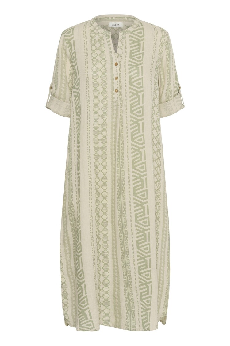 Cream CRBellis caftan dress ethnic geo tea Cream