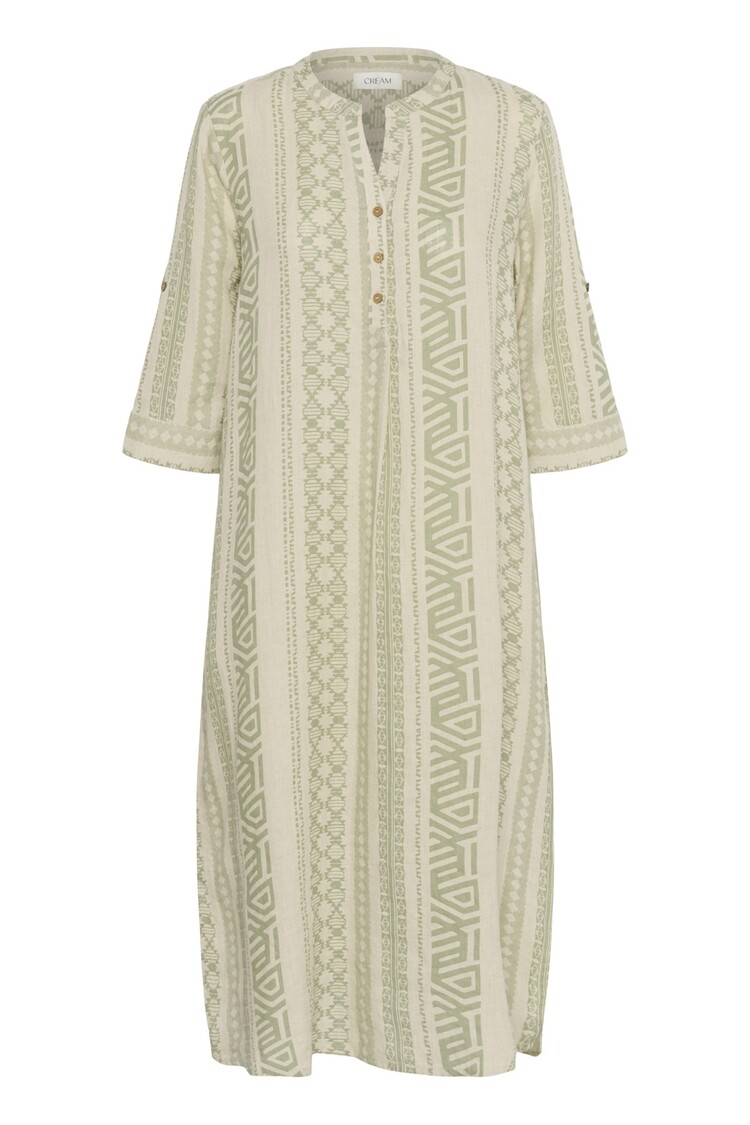 Cream CRBellis caftan dress ethnic geo tea Cream