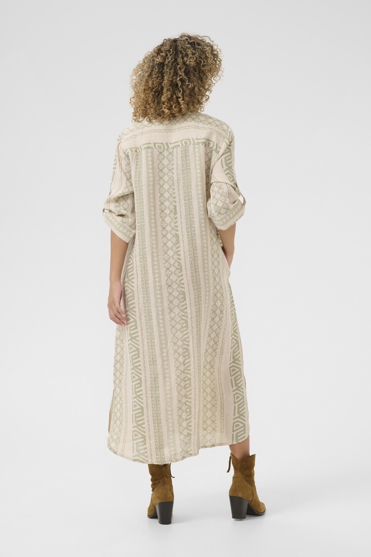 Cream CRBellis caftan dress ethnic geo tea Cream