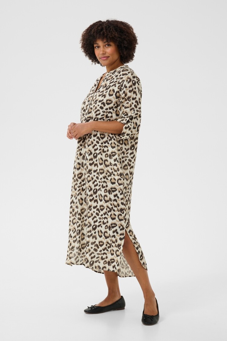 Cream CRBellis caftan dress nature leopard Cream