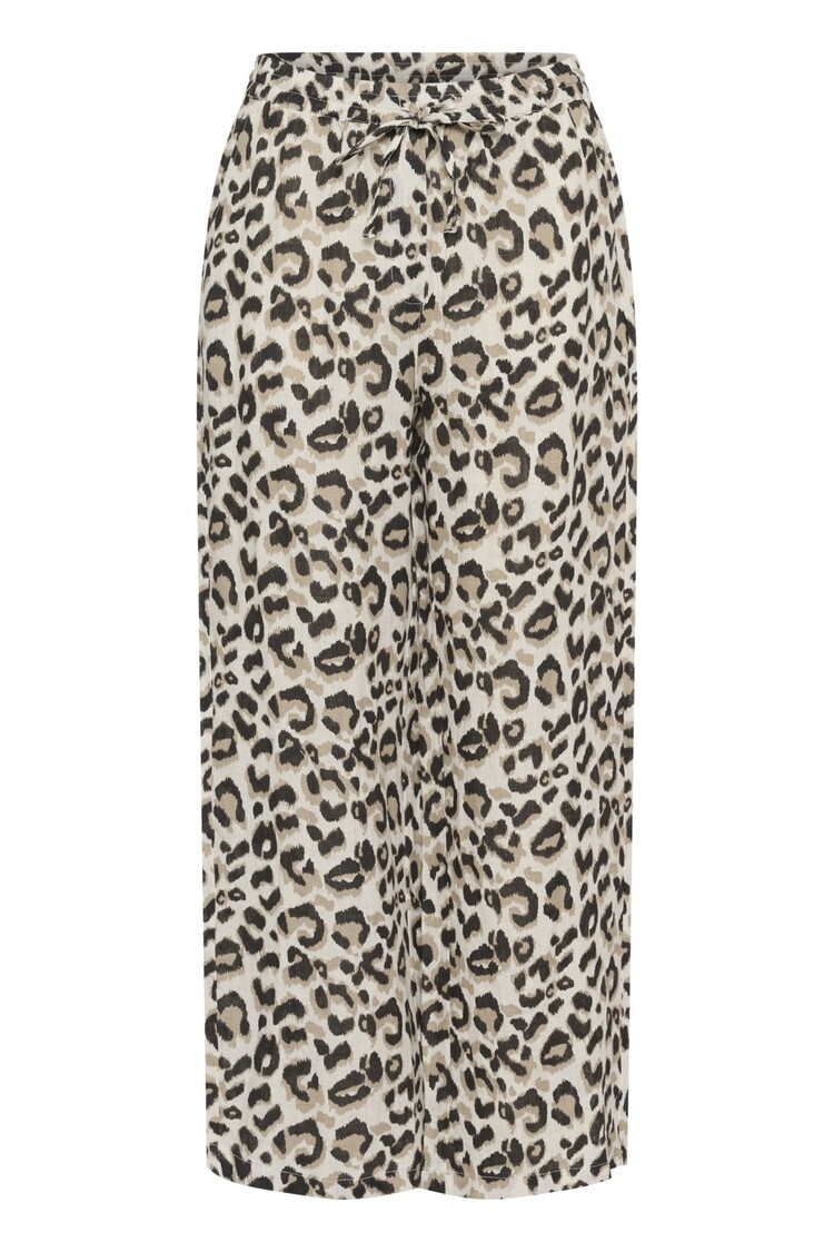 Cream CRBellis linen pant nature leopard Cream