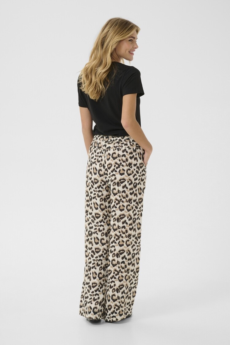 Cream CRBellis linen pant nature leopard Cream