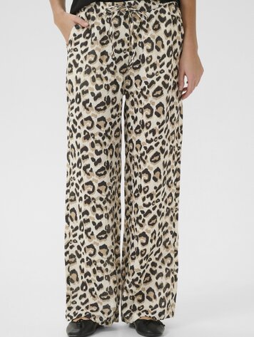 Bellis linen pant nature leopard