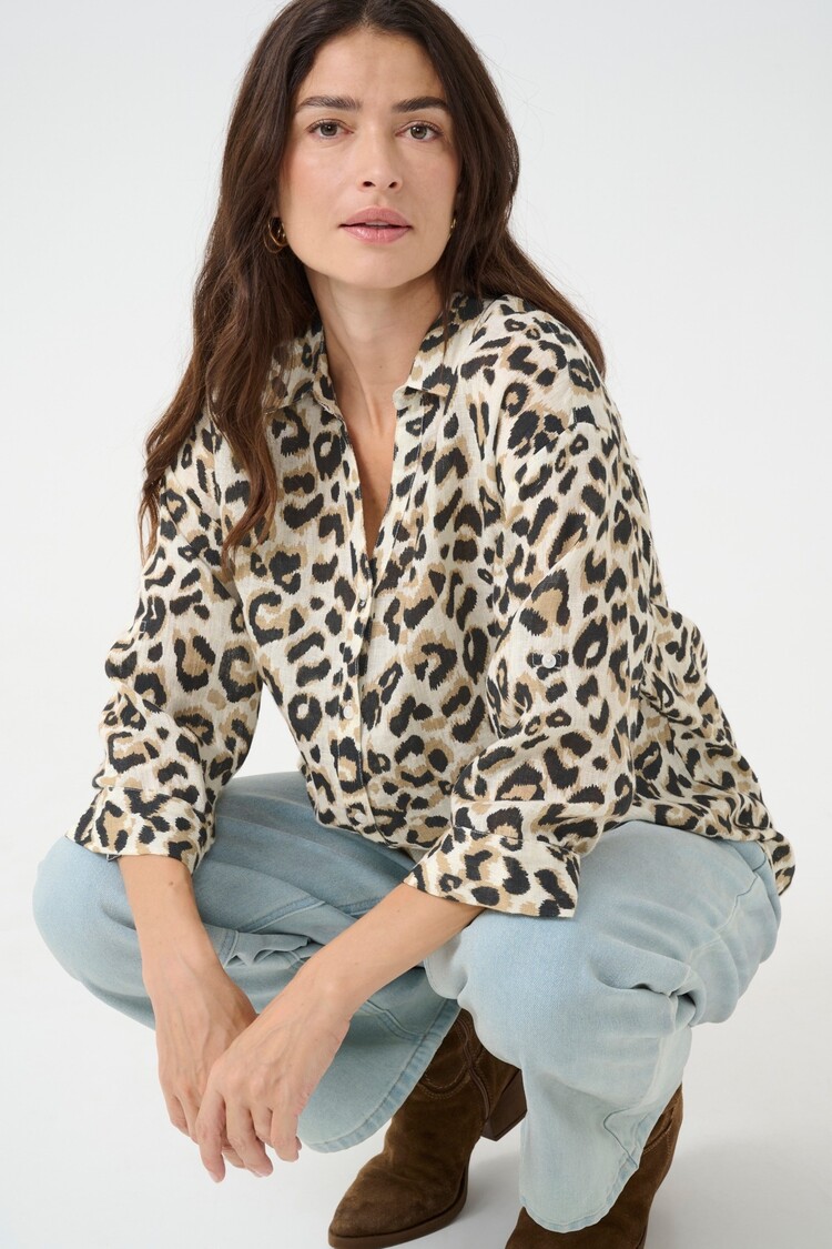 Cream CRBellis shirt nature leopard Cream