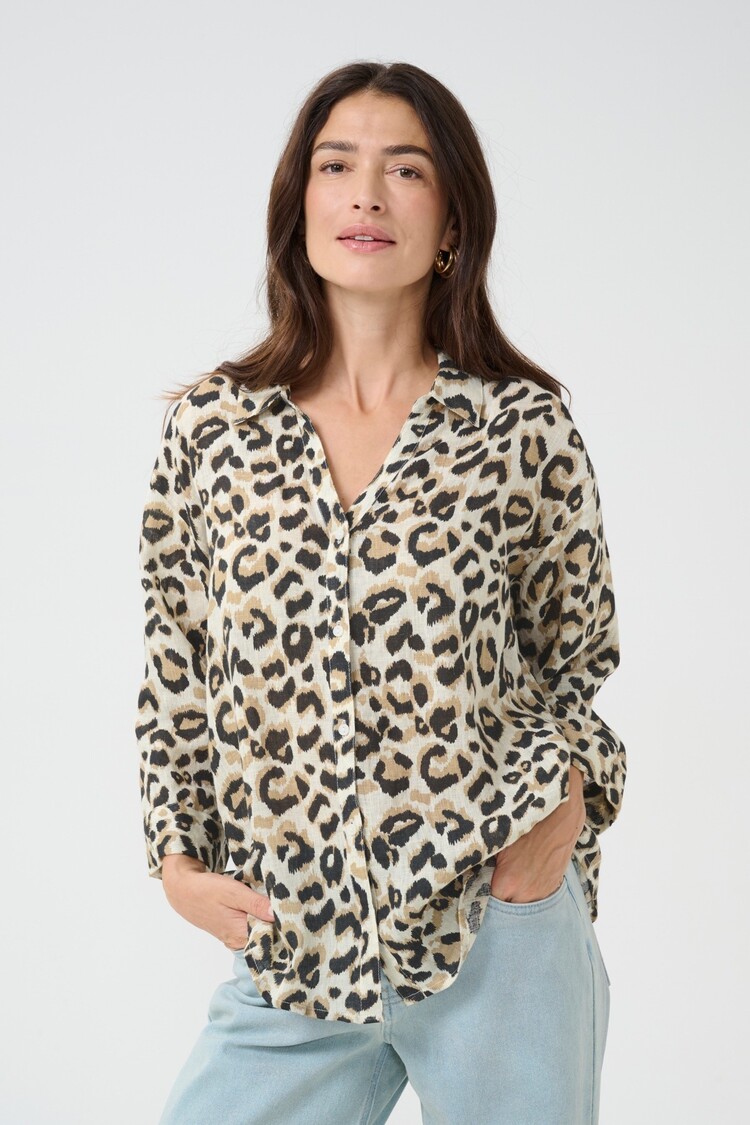 Cream CRBellis shirt nature leopard Cream